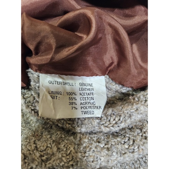 Vtg Territory Ahead 90's Leather Gilet Vest Mens Medium Brown Lining Western - Picture 4 of 10